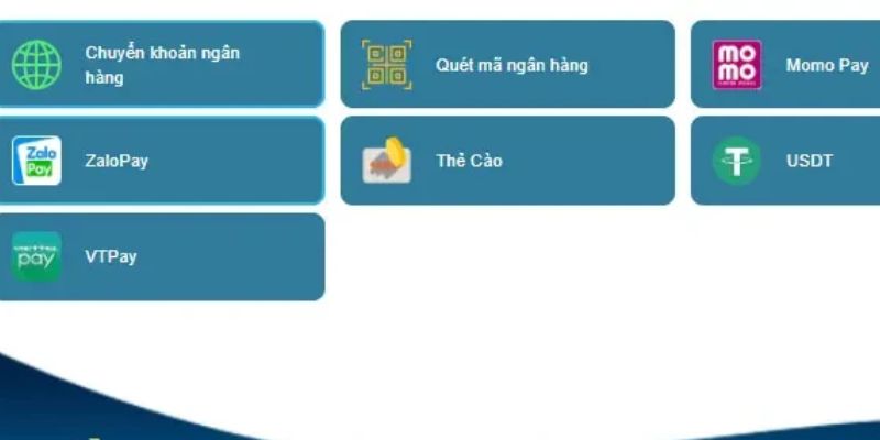 Có nhiều phương thức nộp tiền để bạn có thể lựa chọn