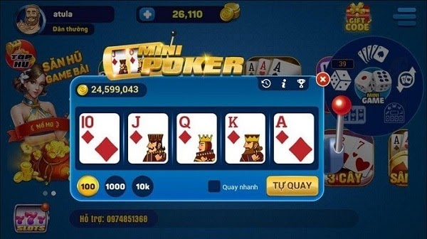 Đôi nét về game nổ hũ Mini Poker