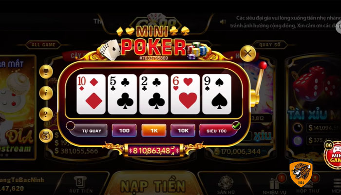 Những lưu ý khi tham gia nổ hũ mini poker